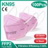 100PCS Pink FFP2