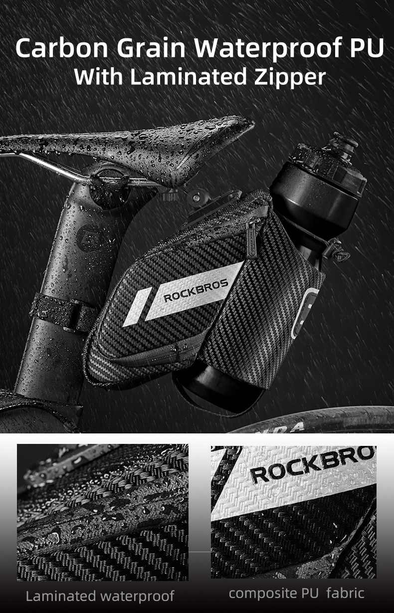 Rockbros à prova de chuva saco de sela da bicicleta mtb saco dianteiro traseiro ao ar livre ciclismo mountain bike assento traseiro cauda bolsa pacote