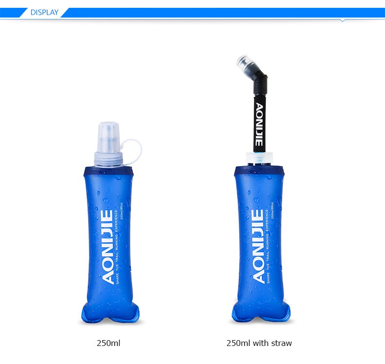 Aonijie pacote de hidratação frasco macio dobrável garrafa de água 250ml 500ml tpu livre para correr cintura saco colete sd09 sd10