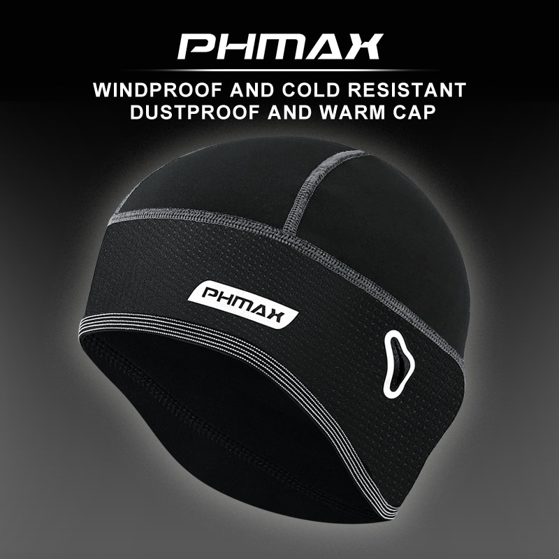 Phmax inverno ciclismo boné à prova de vento manter quente esqui boné correndo equitação térmica velo chapéu da bicicleta ciclismo headwear