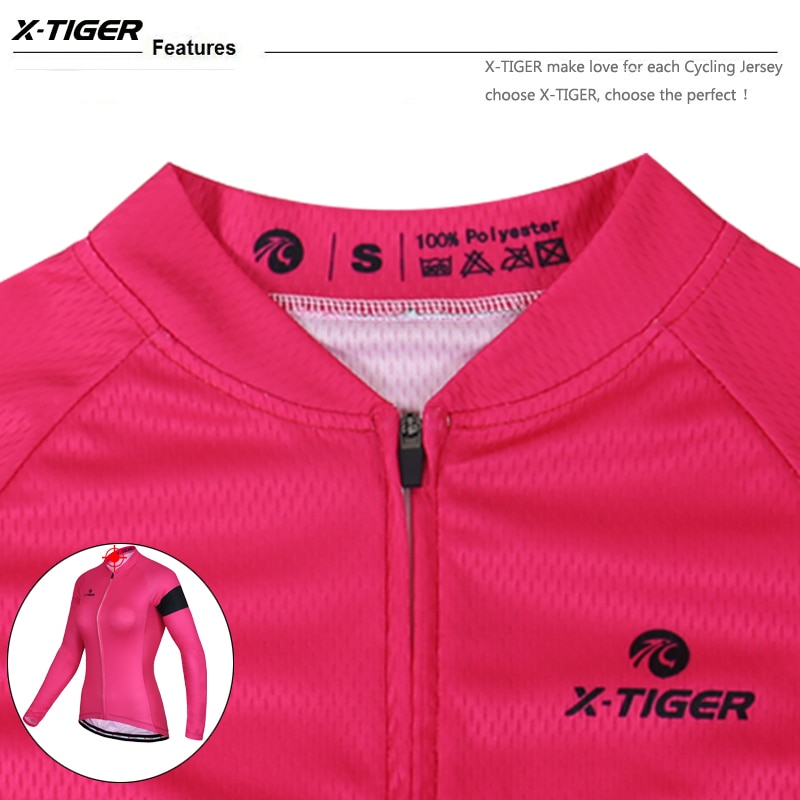 X-tiger feminino anti-uv conjunto de camisa de ciclismo respirável manga longa bicicleta ciclismo roupas mountain bike wear ciclismo conjunto