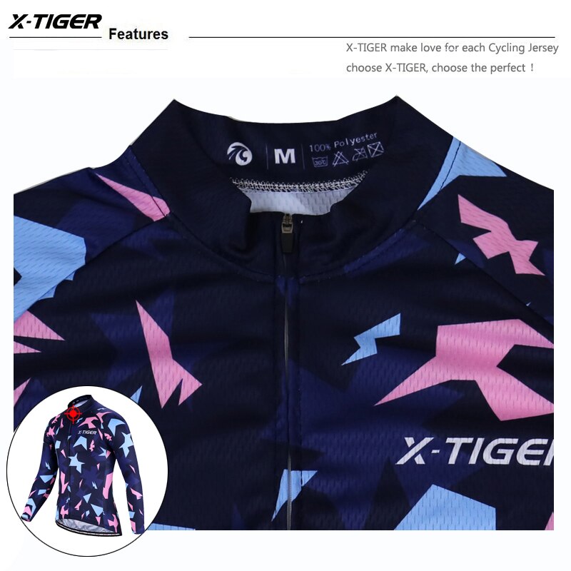X-TIGER manga longa camisa de ciclismo mans mountian bicicleta ciclismo roupas ciclismo roupas de corrida da bicicleta roupas esportivas topos