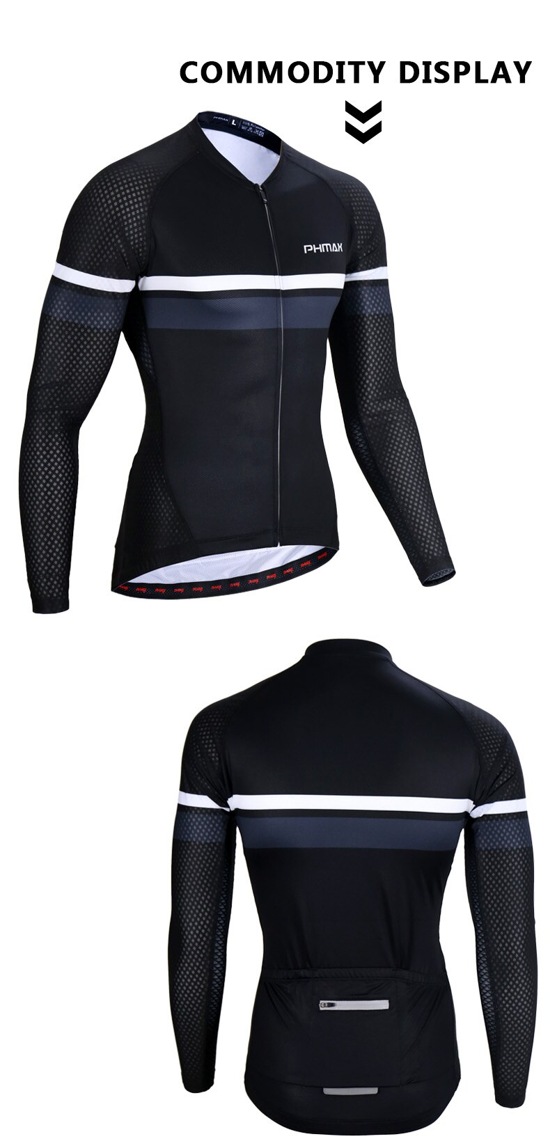 Phmax manga longa ciclismo jerseys ciclismo roupas de secagem rápida bicicleta ciclismo roupas respirável mountain bike